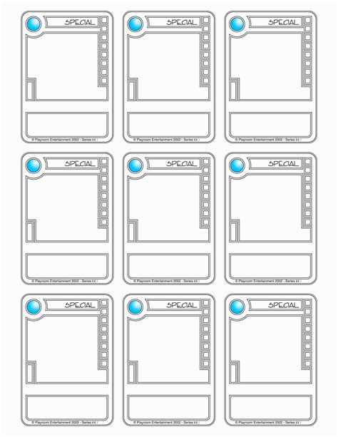 Trading Card Template Printable